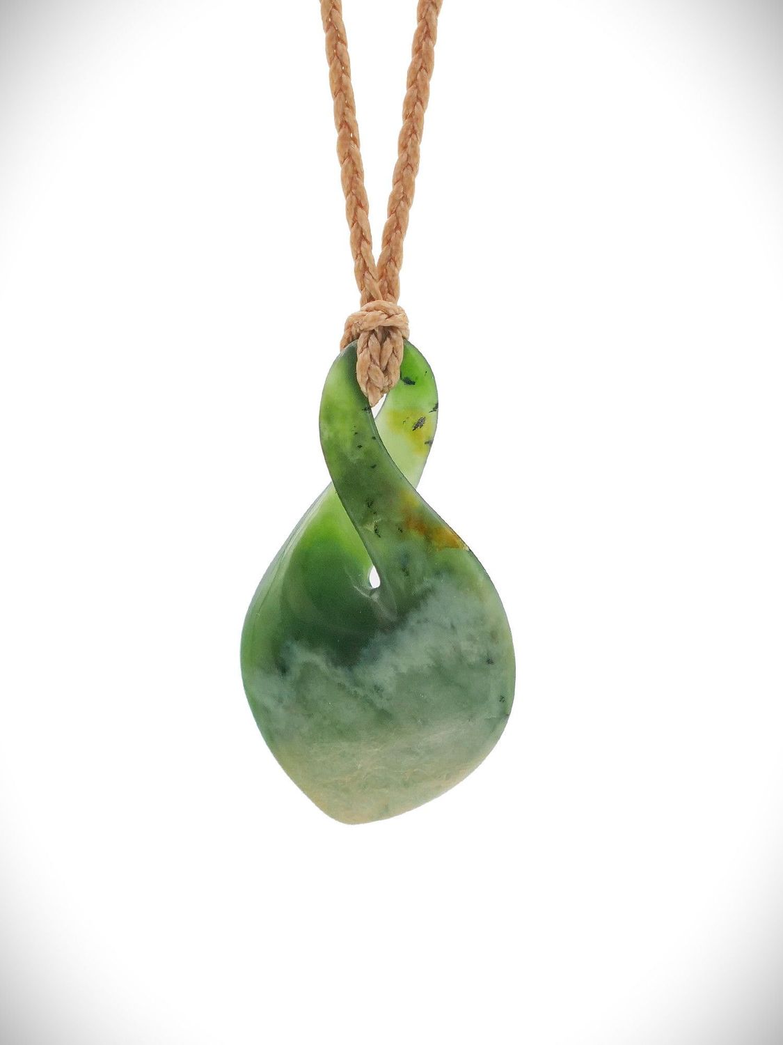 Moko Pounamu Pikorua (Twist) Genuine NZ Kahurangi Greenstone - Ariki Moko Pounamu Pikorua (Twist) Genuine NZ Kahurangi Greenstone - Ariki