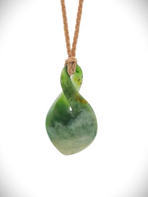 Moko Pounamu Pikorua (Twist) Genuine NZ Kahurangi Greenstone - Ariki