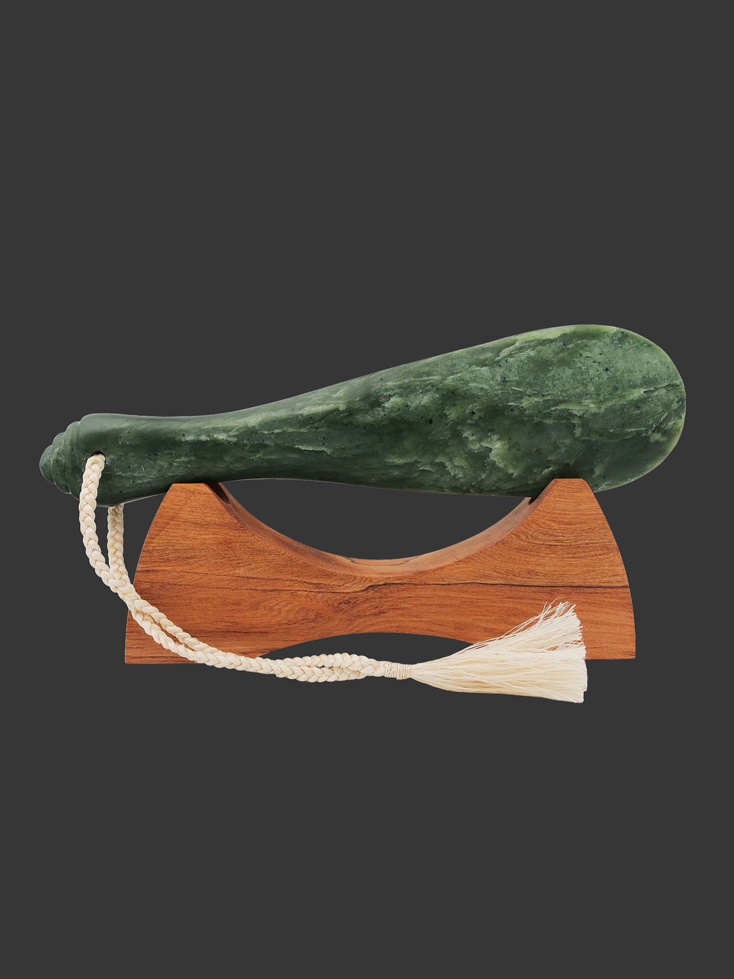 Moko Pounamu Mere Sculpture NZ Genuine Kawakawa Pounamu - Ahuroa