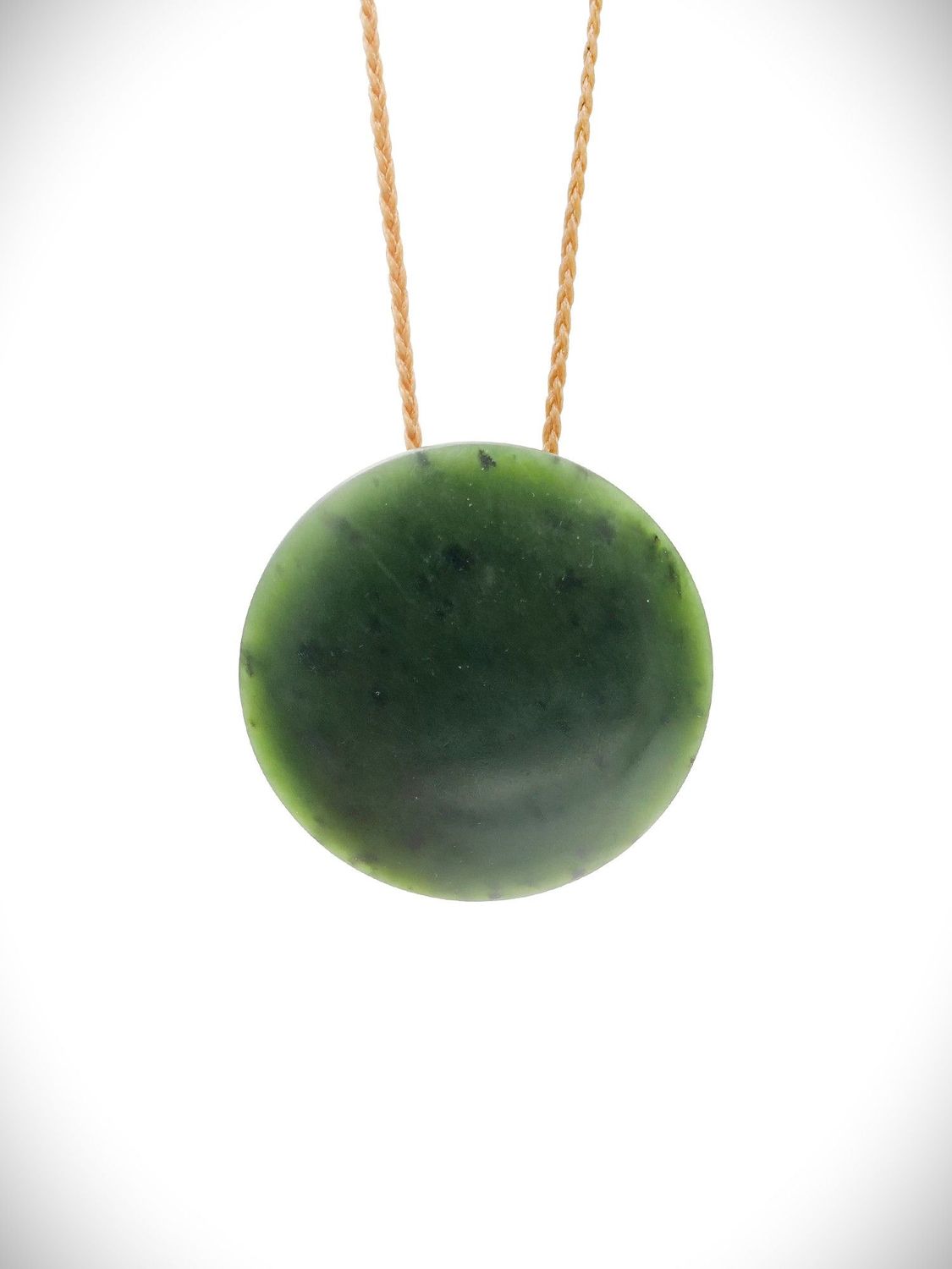 Moko Pounamu Porohita (Disc) NZ Genuine Kawakawa Greenstone - Ohope Moko Pounamu Porohita (Disc) NZ Genuine Kawakawa Greenstone - Ohope