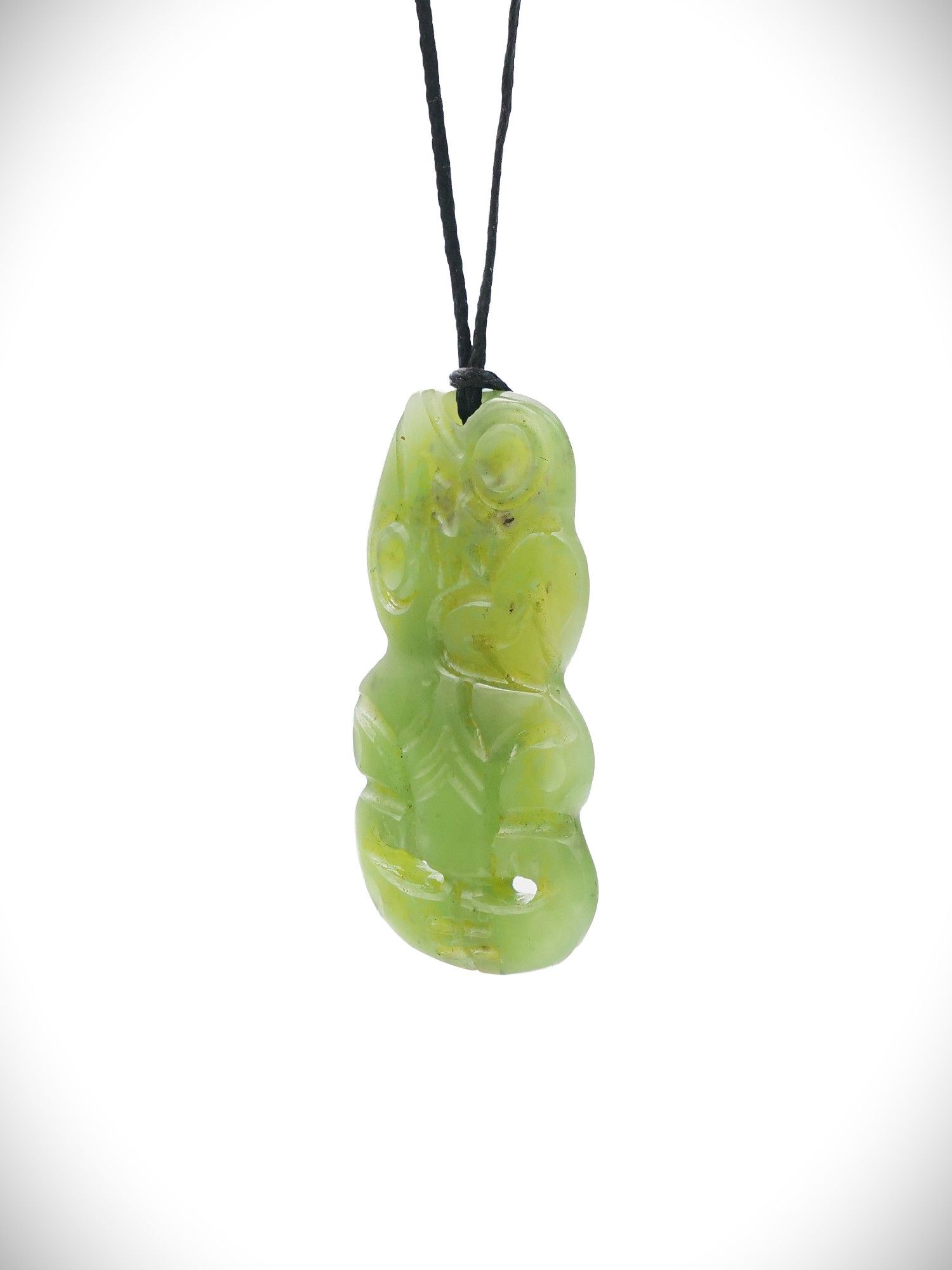 Moko Pounamu Pepi Hei Tiki NZ Genuine kahurangi Greenstone - Muriwai