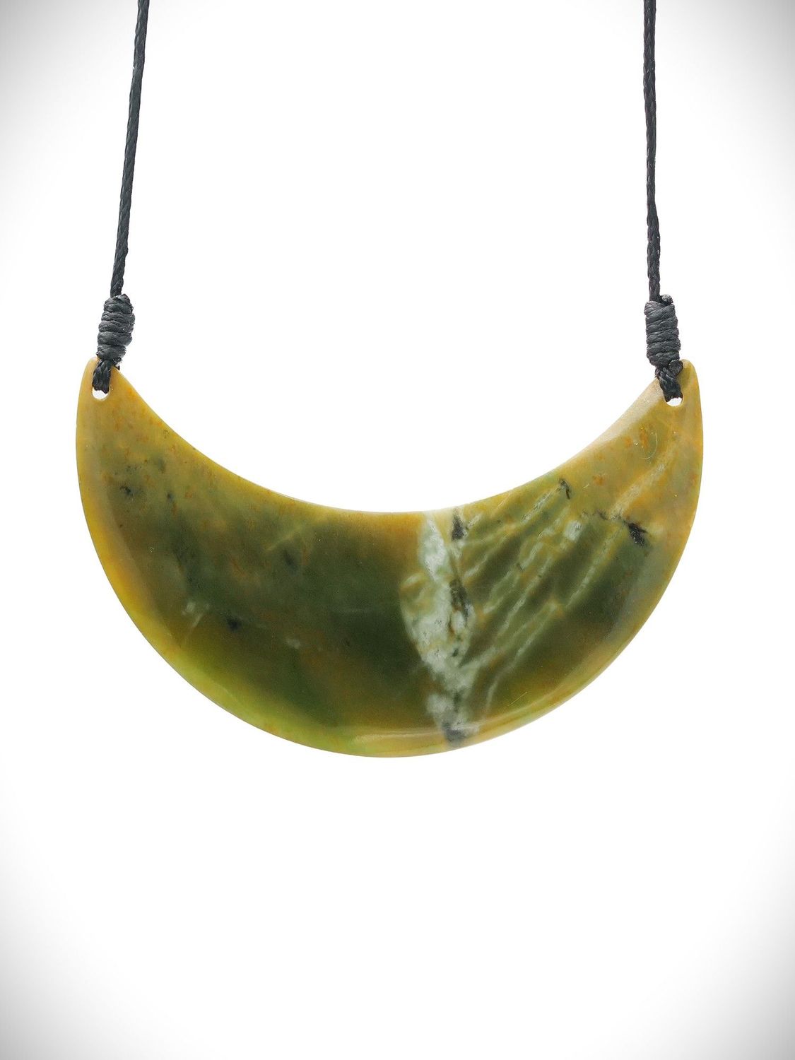 Moko Pounamu Kouma (Breastplate) NZ Genuine Kawakawa Greenstone - Kuku