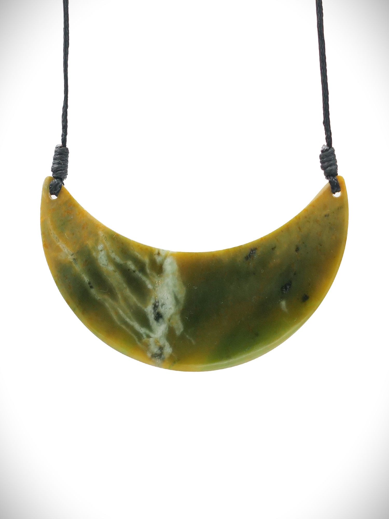 Moko Pounamu Kouma (Breastplate) NZ Genuine Kawakawa Greenstone - Kuku