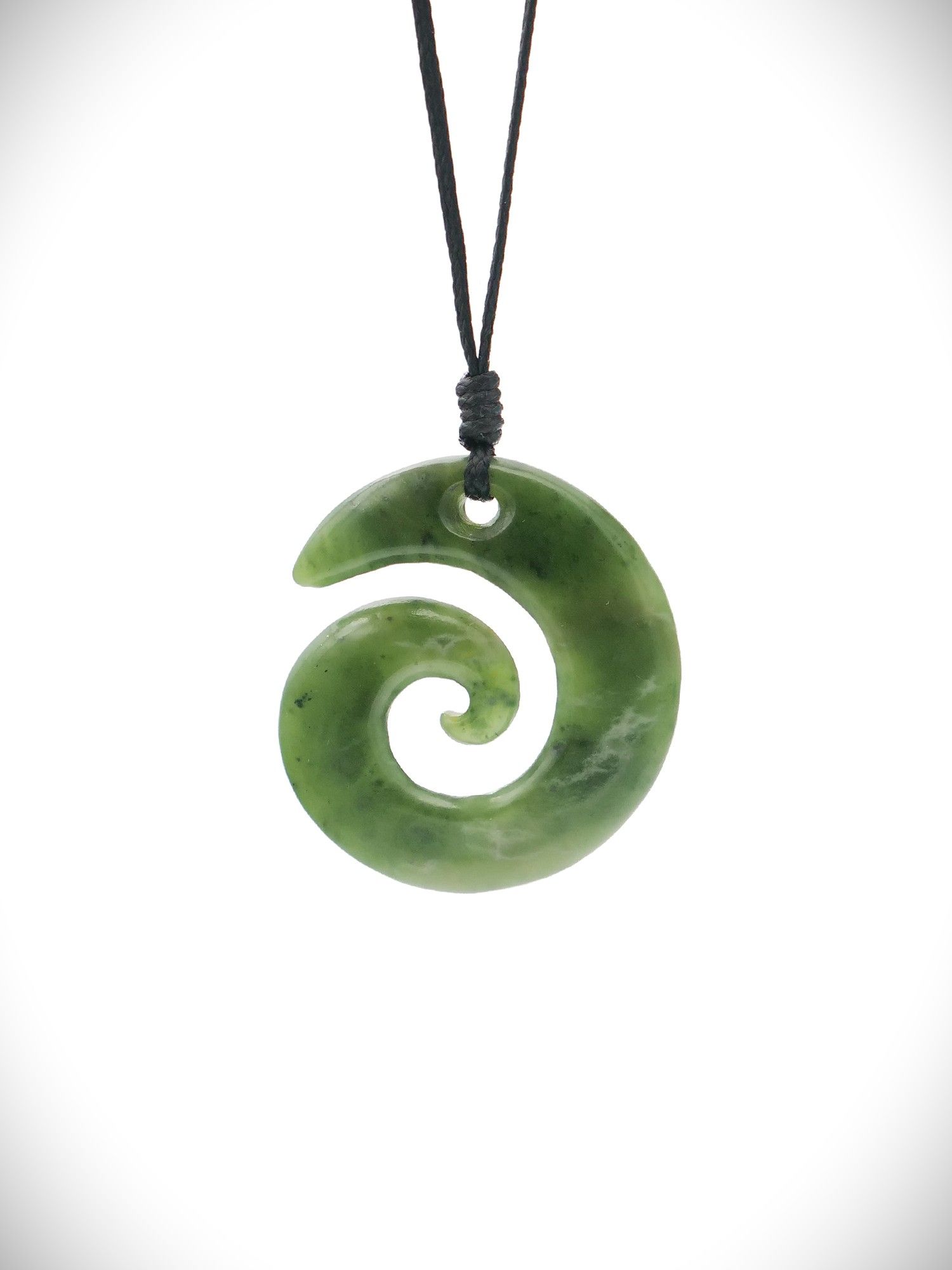 Moko Pounamu Koru Genuine NZ Kahurangi Greenstone - Karere