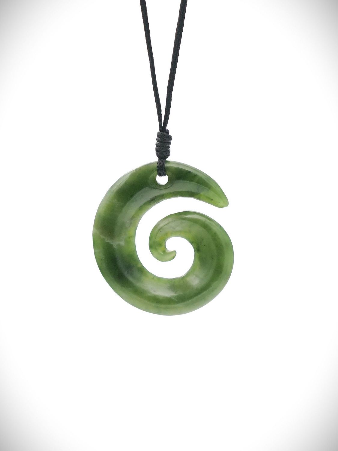 Moko Pounamu Koru Genuine NZ Kahurangi Greenstone - Karere