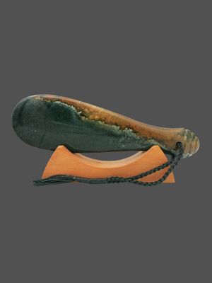 Moko Pounamu Mere NZ Genuine Serpentinite Greenstone - Tahorakuri