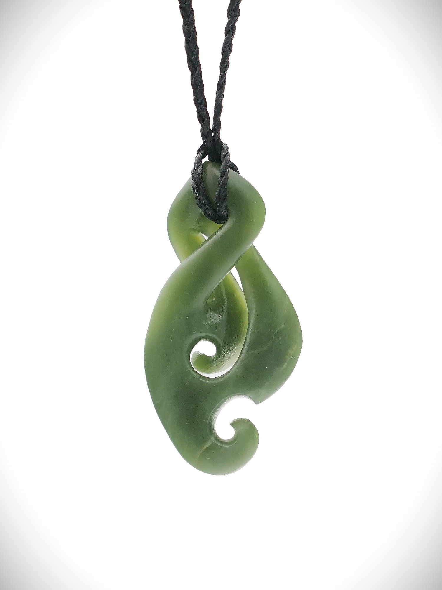 Moko Pounamu Contemporary Pikorua (Twist) NZ Genuine Kahurangi Greenstone - Korojoro