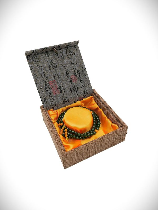 Moko Pounamu Mala Beads NZ Genuine Kawakawa Greenstone - Whangaripo