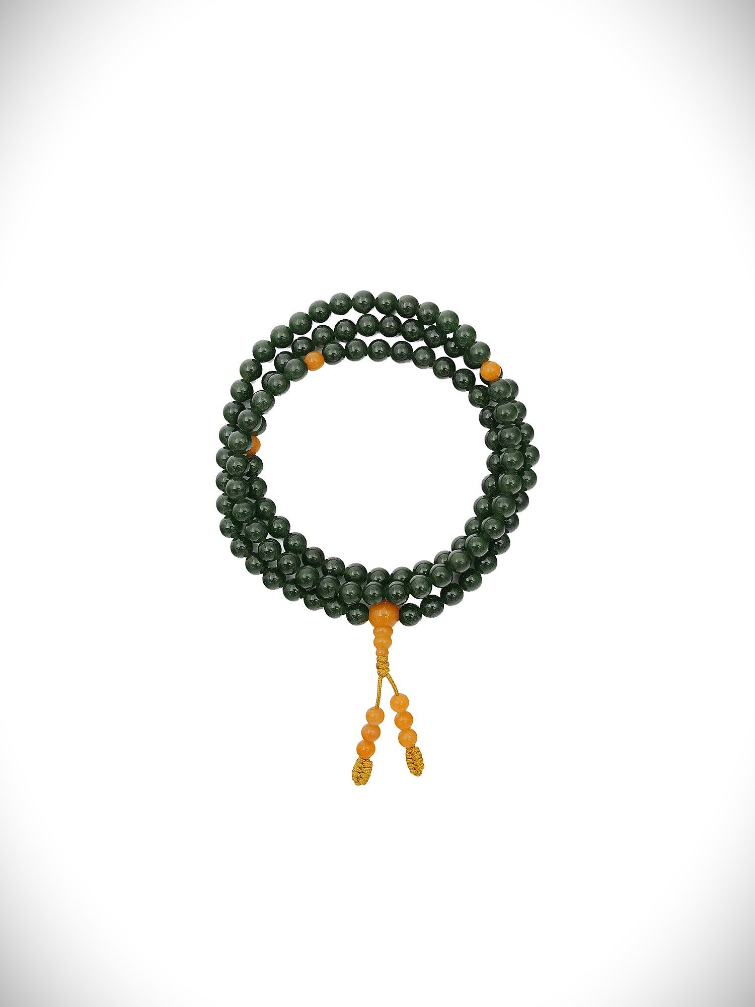 Moko Pounamu Mala Beads NZ Genuine Kawakawa Greenstone - Whangaripo