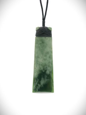 Moko Pounamu Toki NZ Genuine Kawakawa Greenstone -Ikaroa