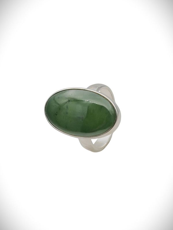 Moko Pounamu Genuine NZ Kahurangi Greenstone & Sterling Silver Ring - Waipu