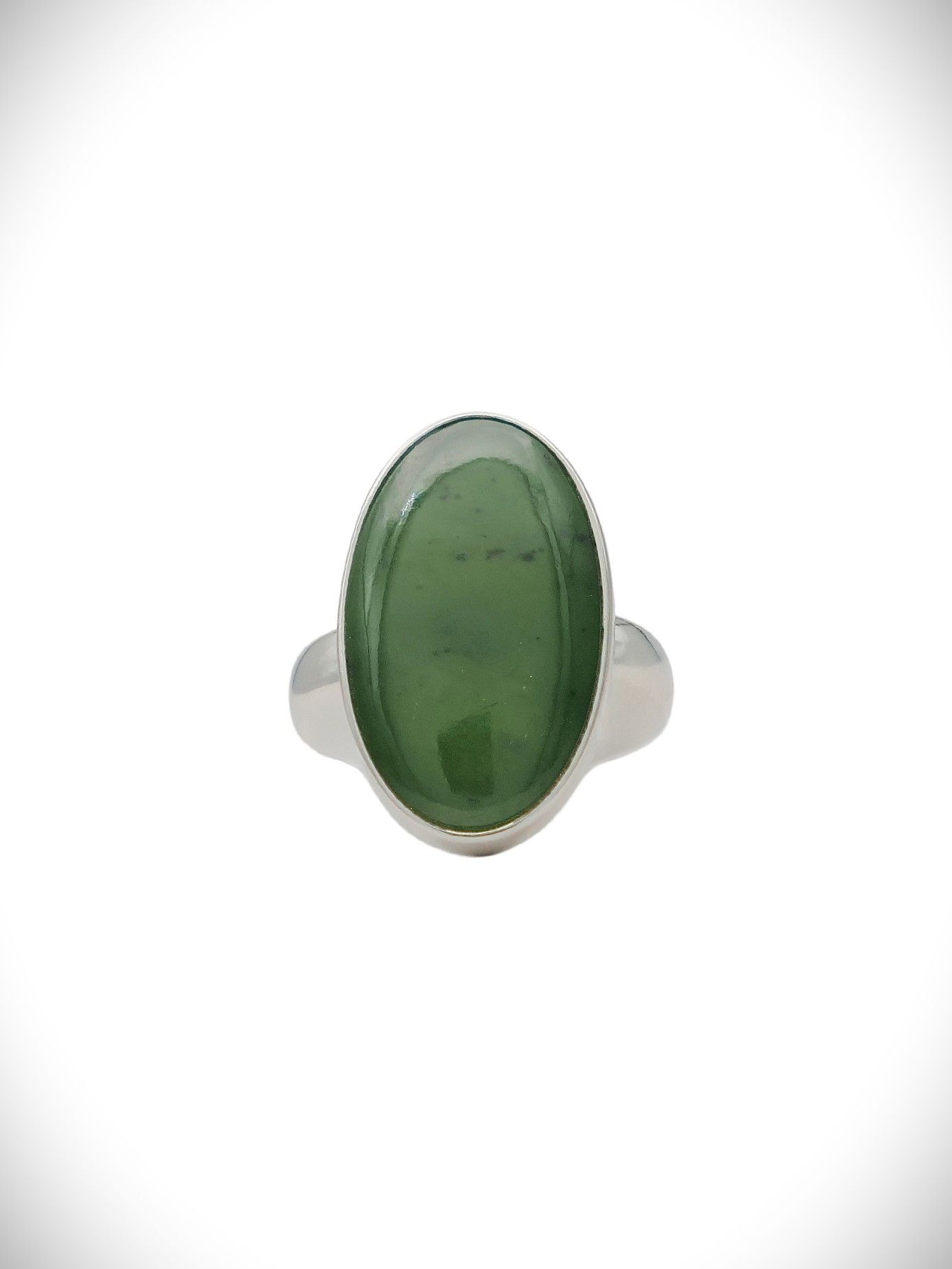Moko Pounamu Genuine NZ Kahurangi Greenstone & Sterling Silver Ring - Waipu