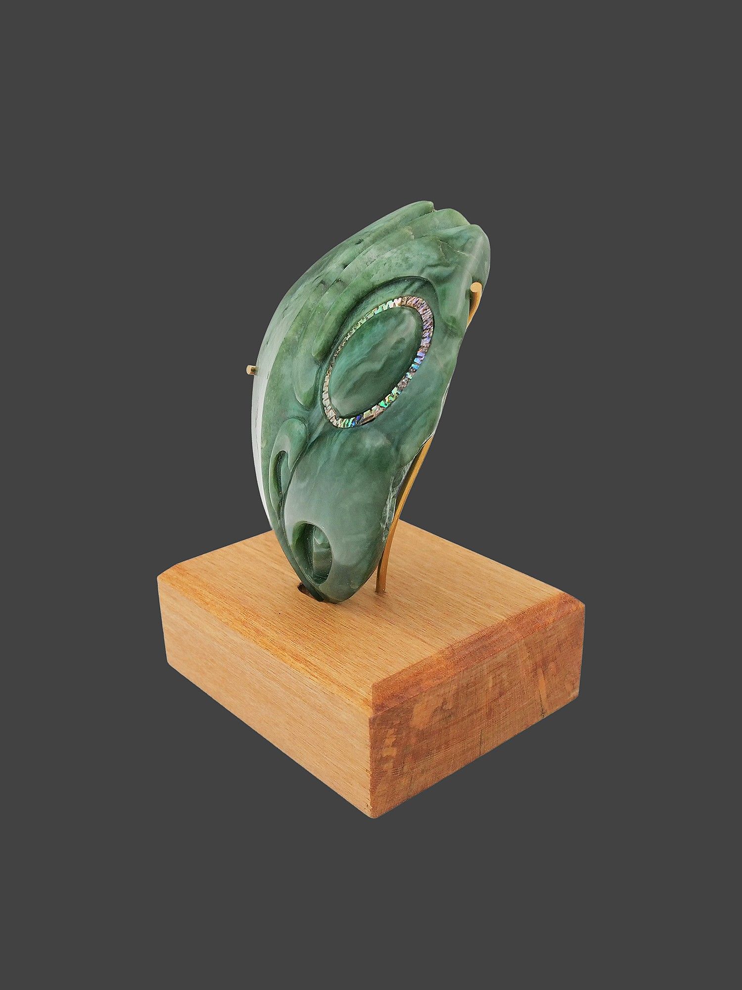 Moko Pounamu Koruru NZ Genuine Auhunga Greenstone - Mangapai