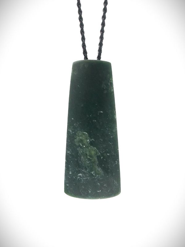 Moko Pounamu Toki NZ Genuine Kawakawa Greenstone - Raukahuri