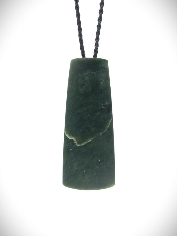 Moko Pounamu Toki NZ Genuine Kawakawa Greenstone - Rangitukua