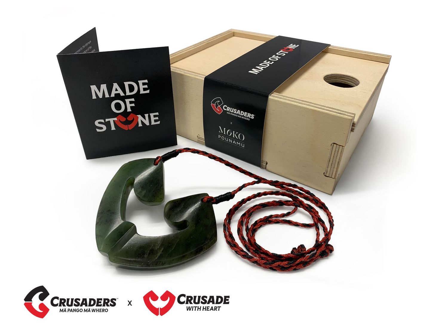 Moko Pounamu and Crusade with Heart Kouma (Breastplate) Genuine NZ Hapopo Greenstone #14