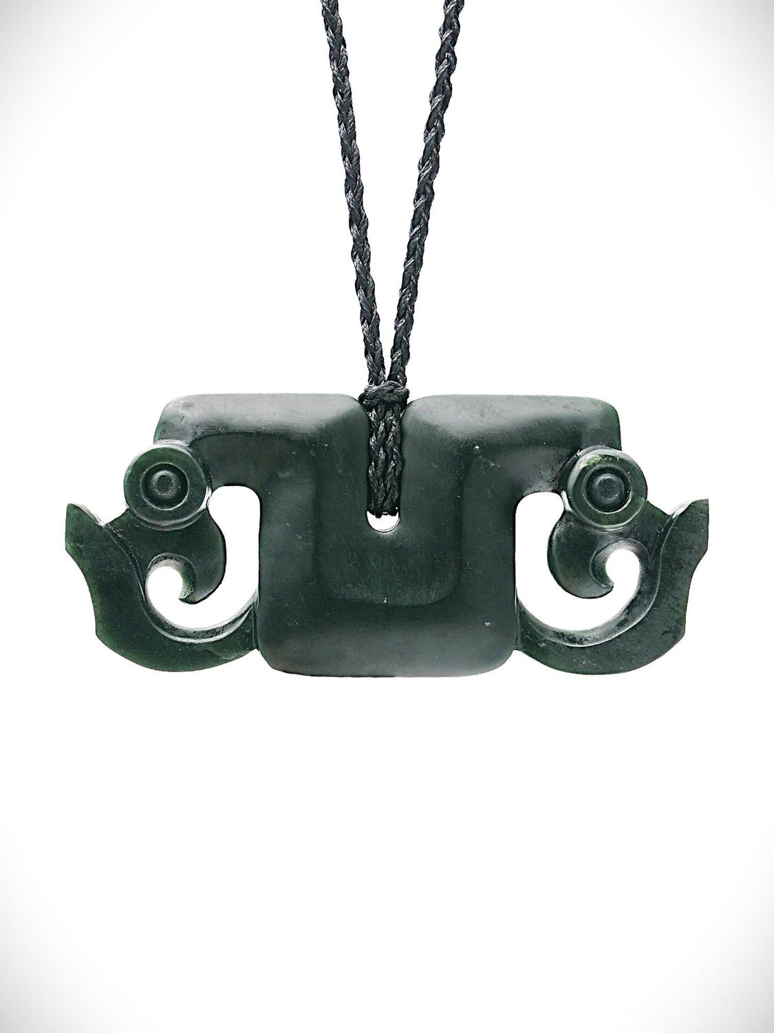 Moko Pounamu Peka Peka NZ Genuine Kawakawa Greenstone -Ngapuhi