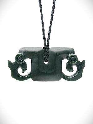 Moko Pounamu Peka Peka NZ Genuine Kawakawa Greenstone -Ngapuhi