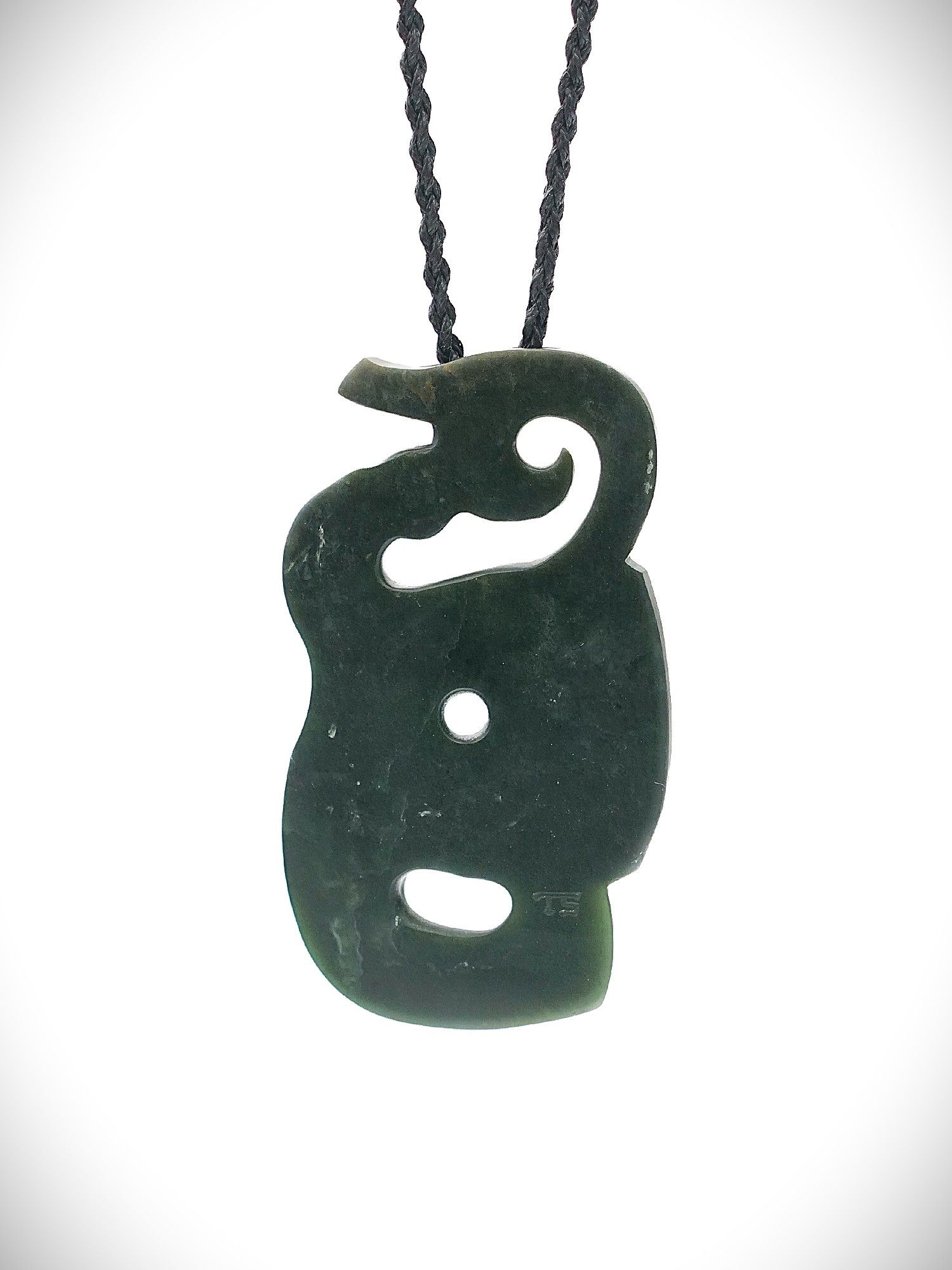 Moko Pounamu Manaia NZ Genuine Kawakawa Greenstone - Ohiora