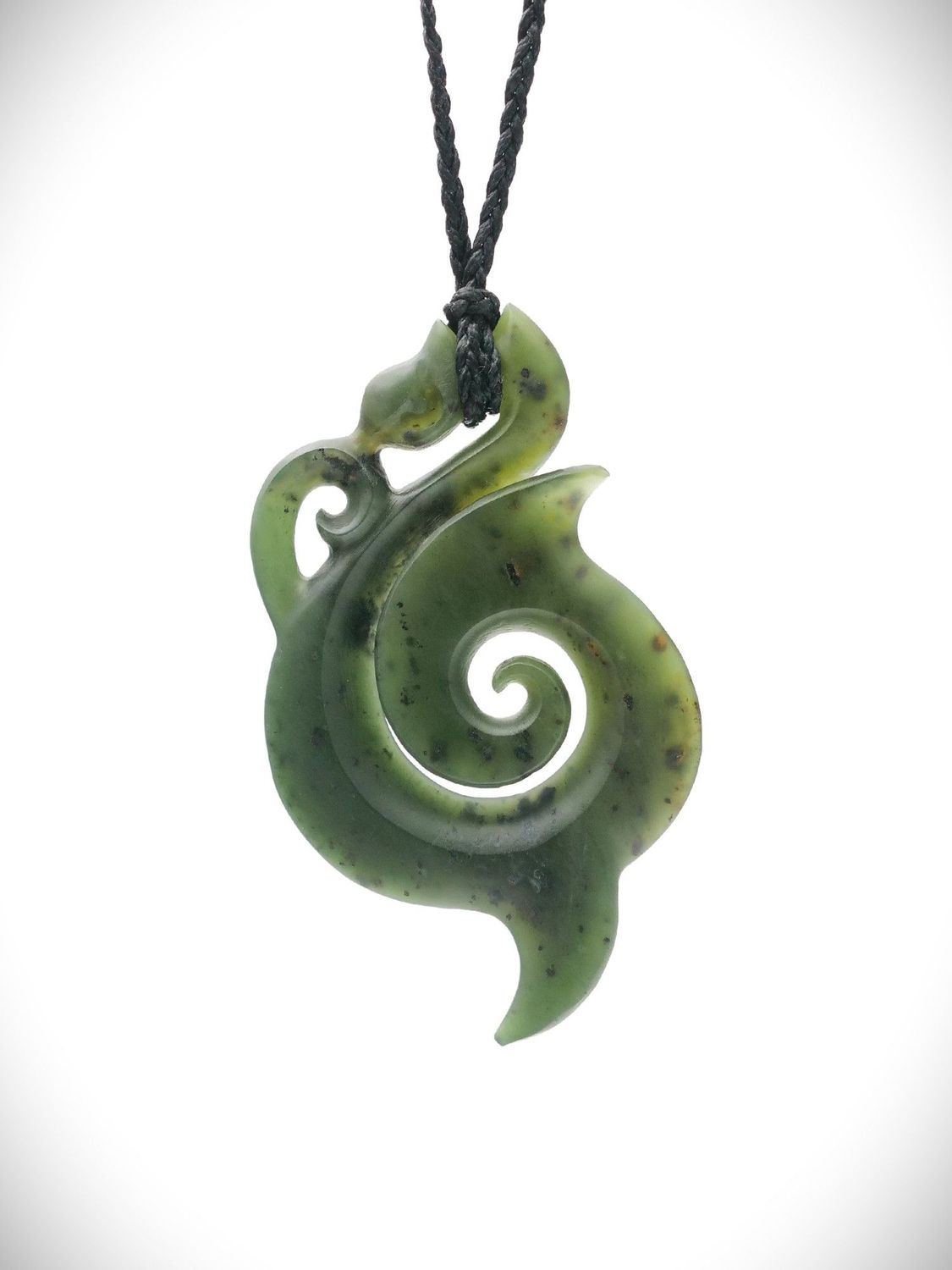 Moko Pounamu Manaia NZ Genuine Kawakawa Greenstone - Ohaeawai