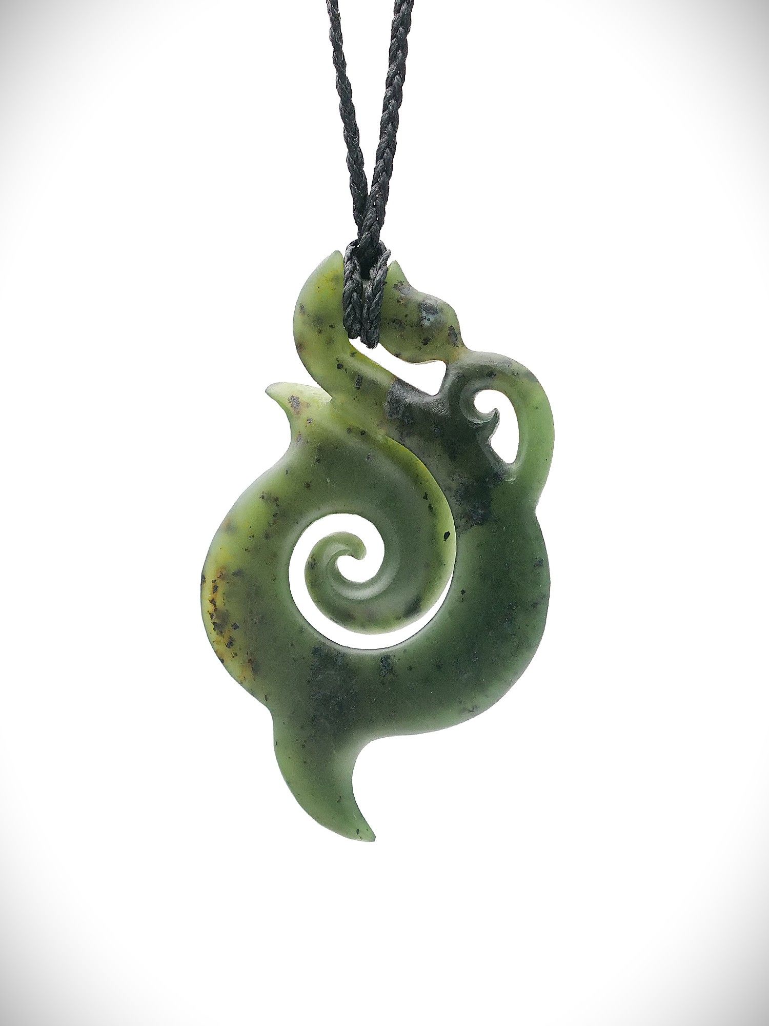 Moko Pounamu Manaia NZ Genuine Kawakawa Greenstone - Ohaeawai
