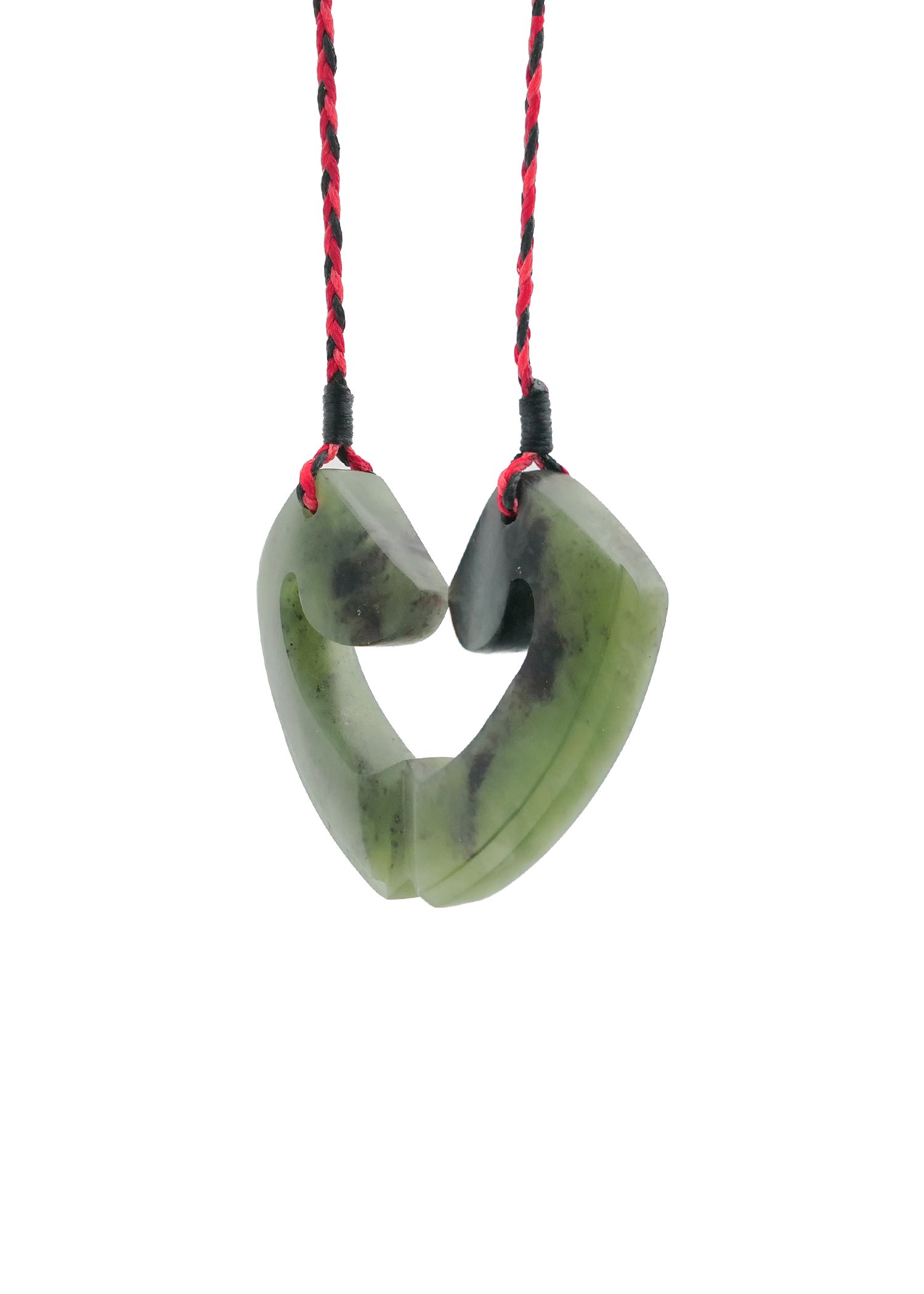 Moko Pounamu and Crusade with Heart Kouma (Breastplate) Genuine NZ Hapopo Greenstone #17