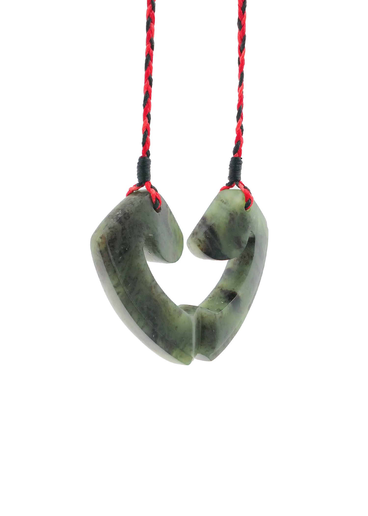 Moko Pounamu and Crusade with Heart Kouma (Breastplate) Genuine NZ Hapopo Greenstone #18