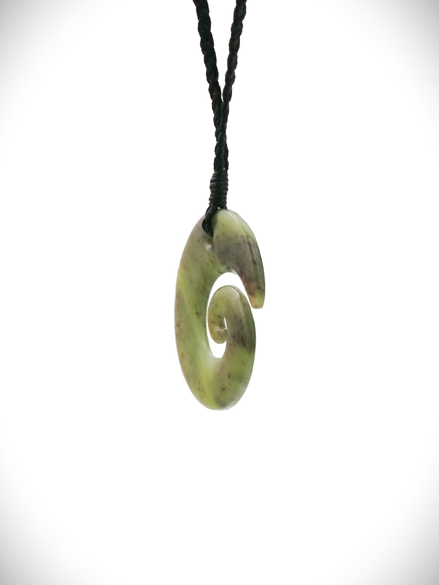 Moko Pounamu Koru NZ Genuine Hapopo Greenstone - Huinga