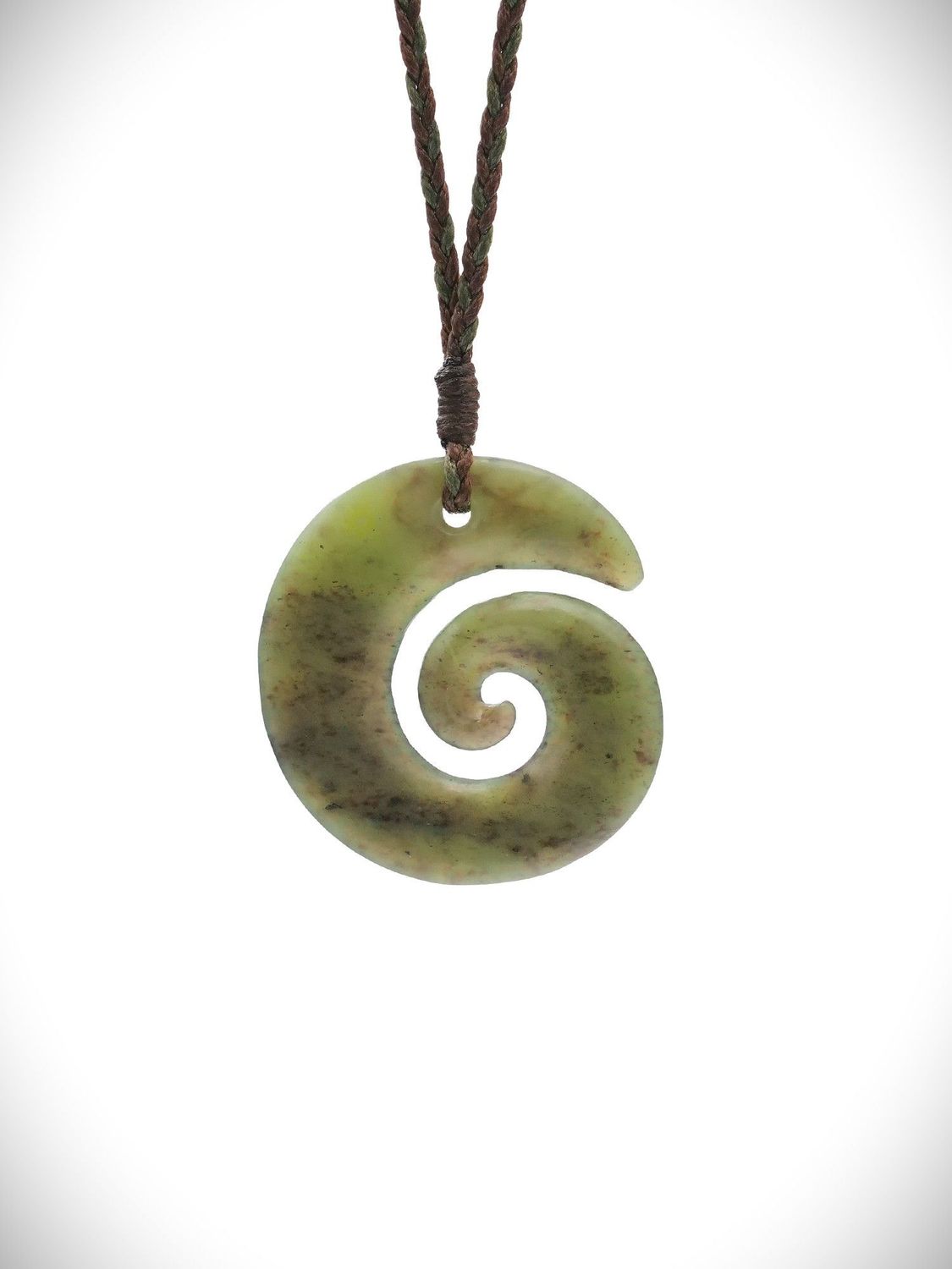 Moko Pounamu Koru NZ Genuine Hapopo Greenstone - Oaonui