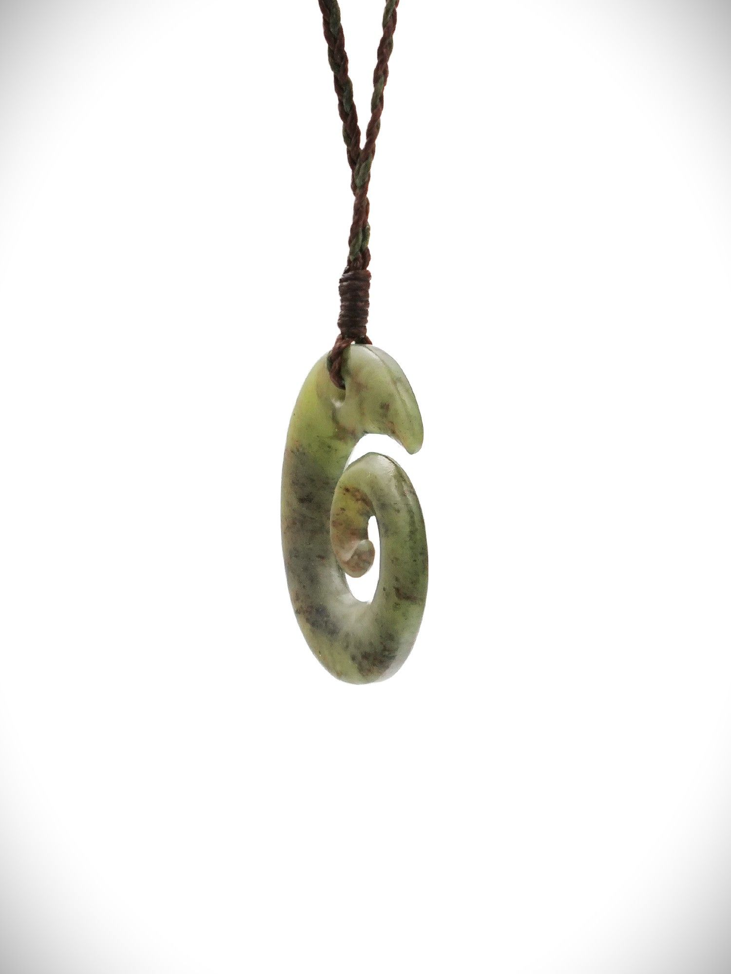 Moko Pounamu Koru NZ Genuine Hapopo Greenstone - Oaonui