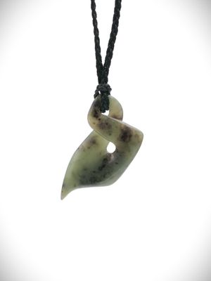 Moko Pounamu Single Pikorua (Twist) NZ Genuine Hapopo Greenstone - Rahotu