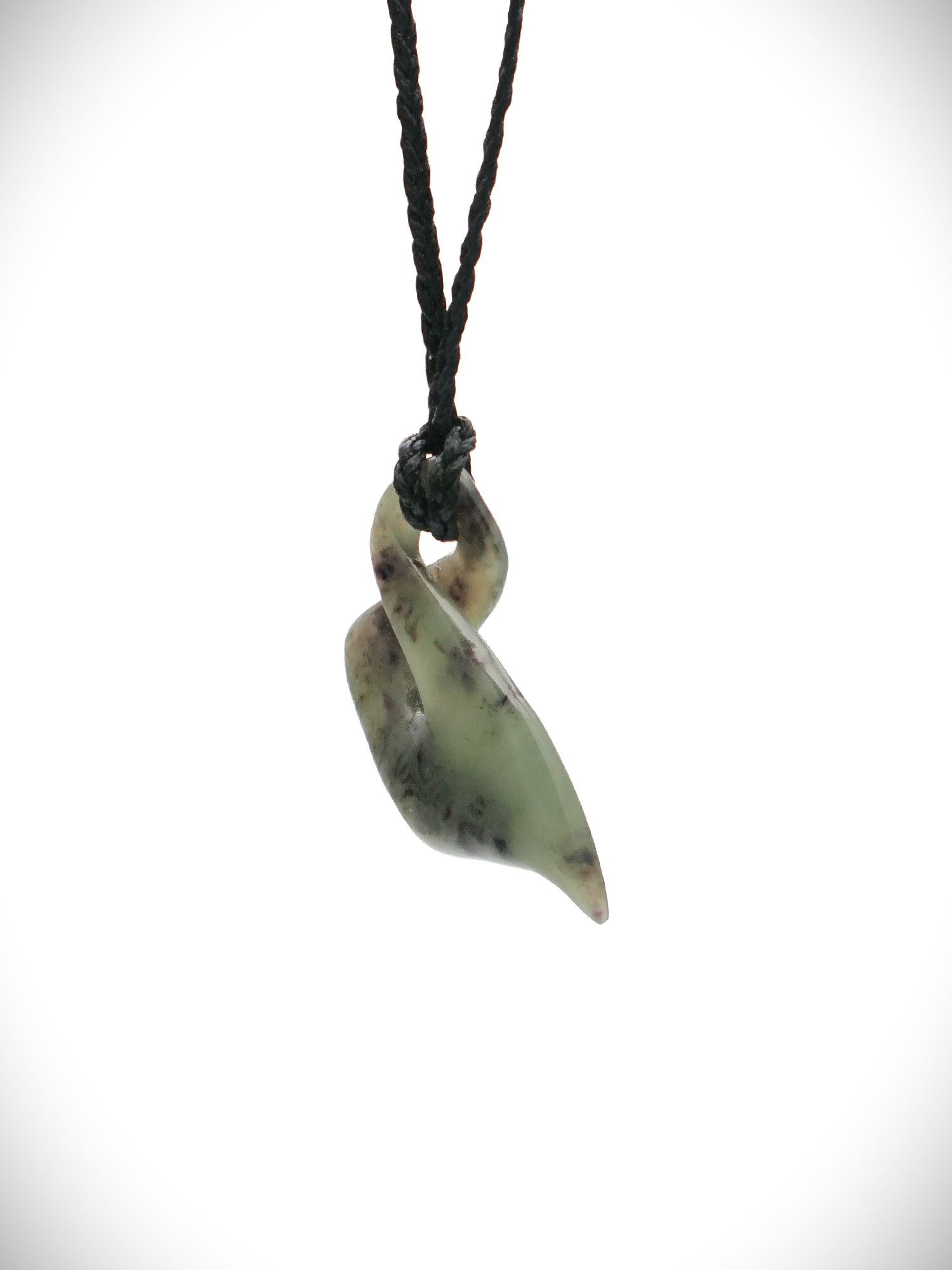 Moko Pounamu Single Pikorua (Twist) NZ Genuine Hapopo Greenstone - Rahotu