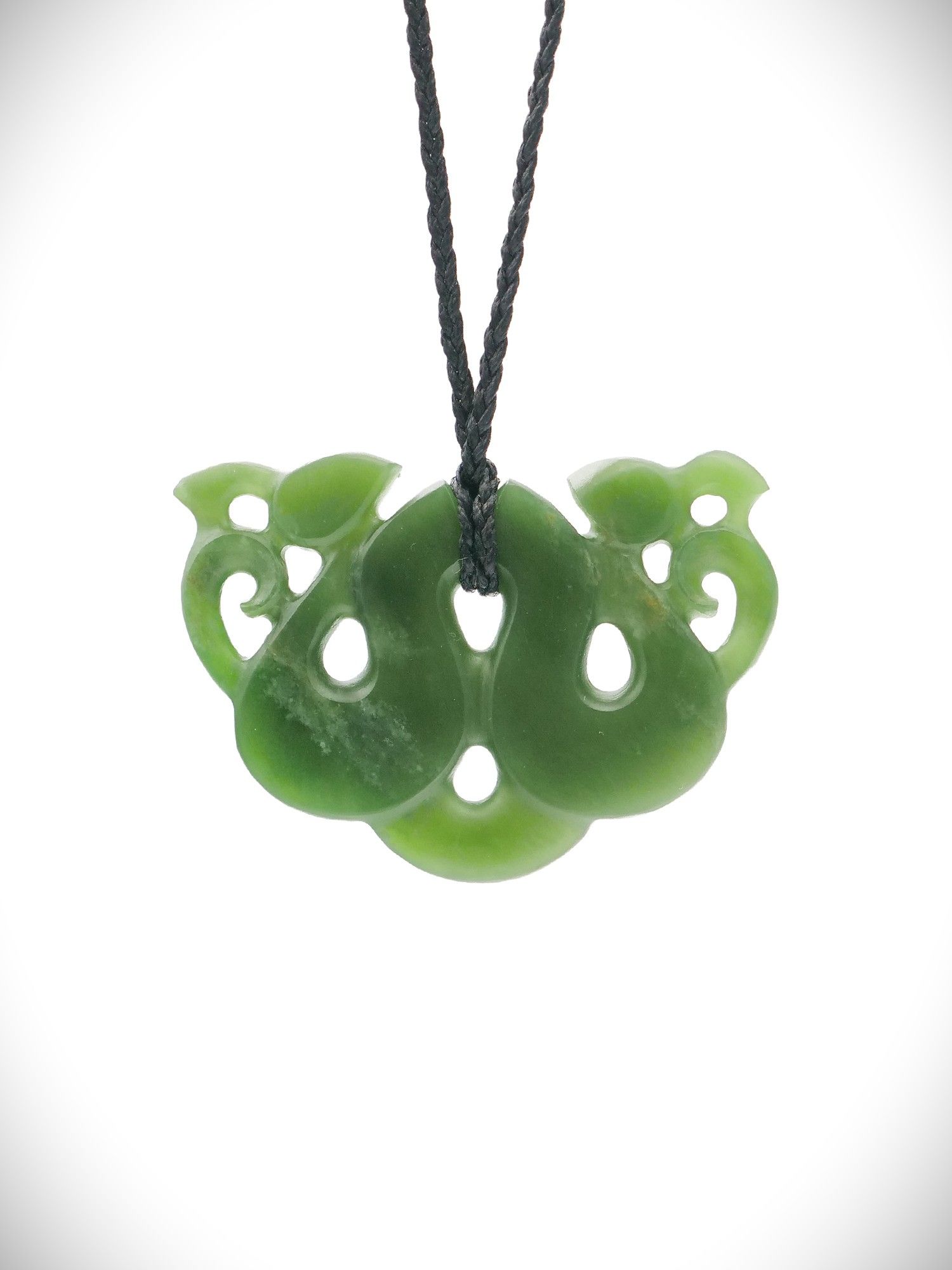 Moko Pounamu Peka Peka NZ Genuine Kawakawa Greenstone - Maungarei
