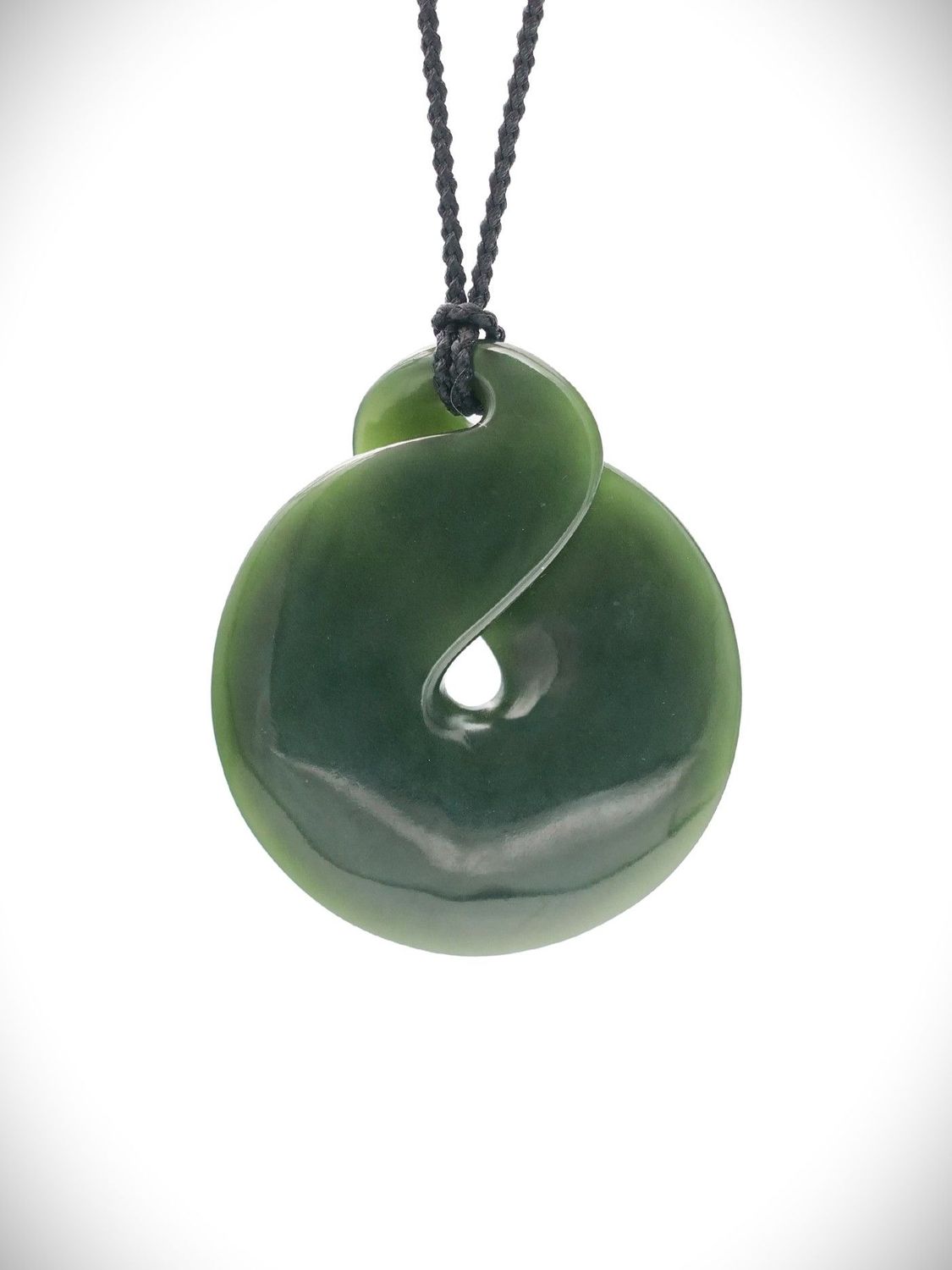 Moko Pounamu Single Pikorua (Twist) NZ Genuine Kawakawa Greenstone - Tihi