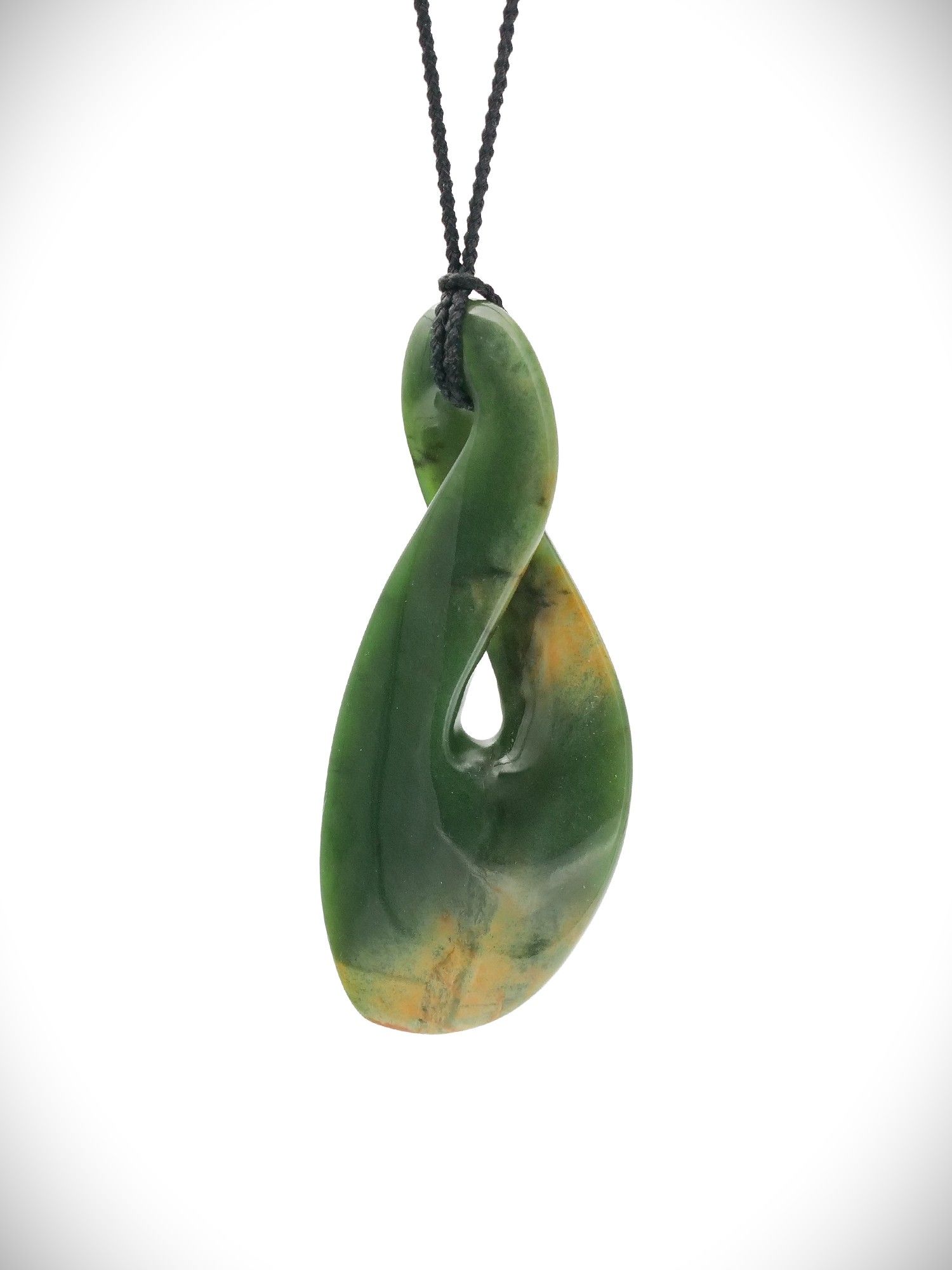 Moko Pounamu Contemporary Pikorua NZ Genuine Kahurangi Flower Greenstone - Te Pene