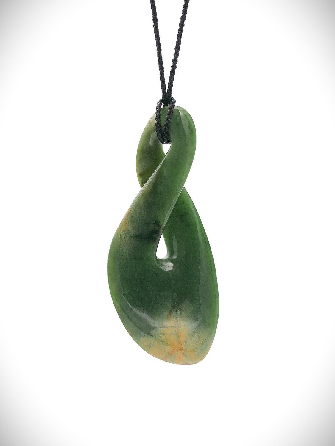 Moko Pounamu Contemporary Pikorua NZ Genuine Kahurangi Flower Greenstone - Te Pene