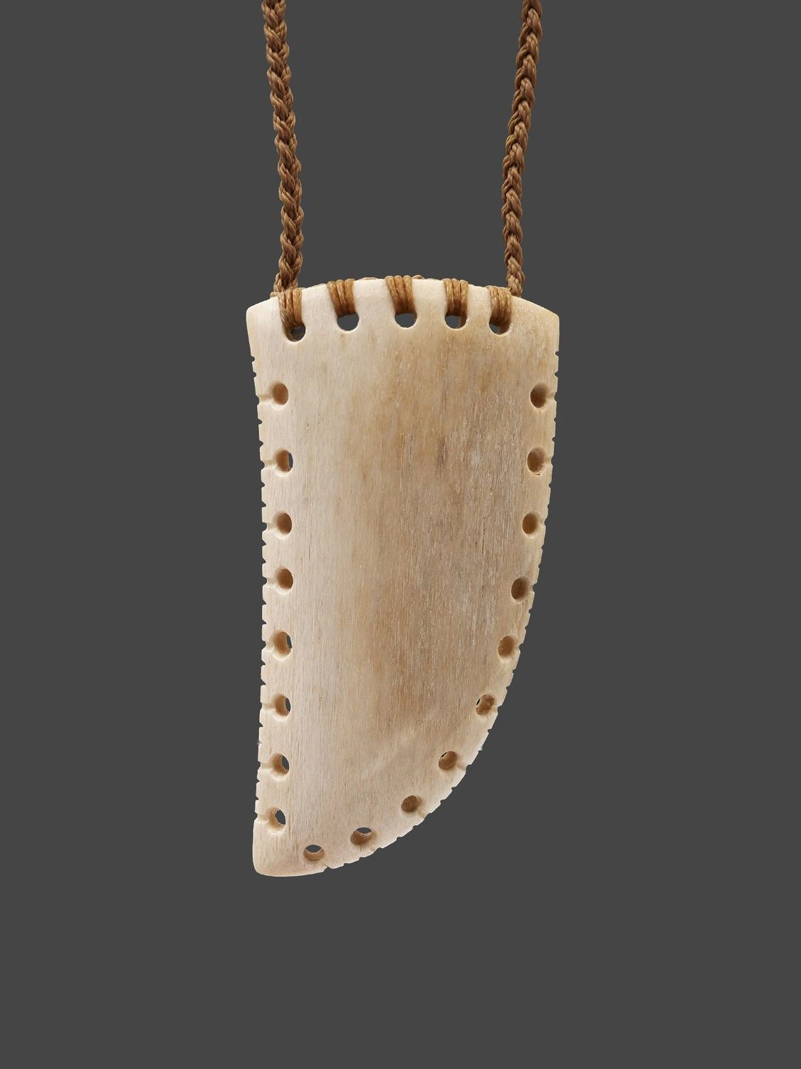 Moko Pounamu,  Rei Niho Whale Bone Carving -Uawa