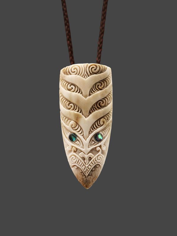 Moko Pounamu, Rei Niho Whale Bone Carving - Te Rua