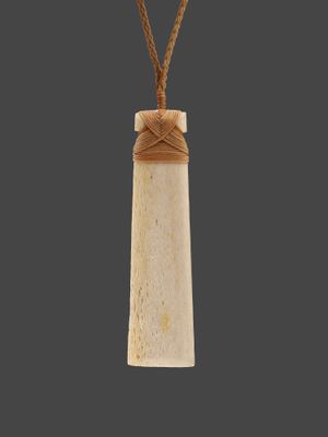 Moko Pounamu Toki Genuine Whale Bone Carving - Te Uru