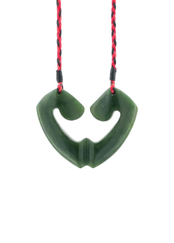 Moko Pounamu and Crusade with Heart Kouma (Breastplate) Genuine NZ Hapopo Greenstone #23 Moko Pounamu and Crusade with Heart Kouma (Breastplate) Genuine NZ Hapopo Greenstone #23