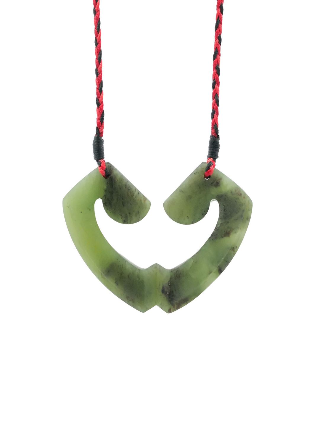 Moko Pounamu and Crusade with Heart Kouma (Breastplate) Genuine NZ Hapopo Greenstone #24