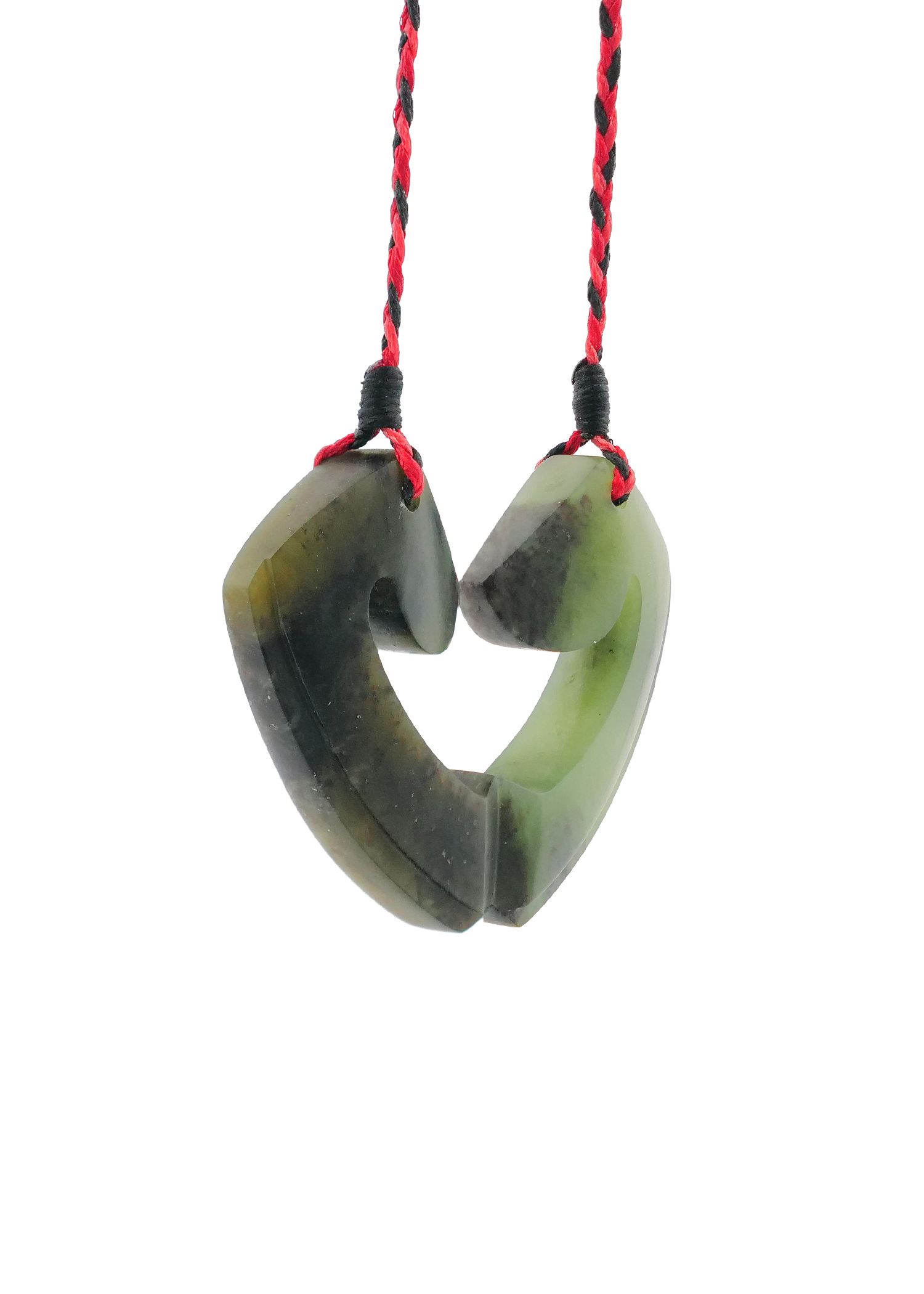 Moko Pounamu and Crusade with Heart Kouma (Breastplate) Genuine NZ Hapopo Greenstone #27