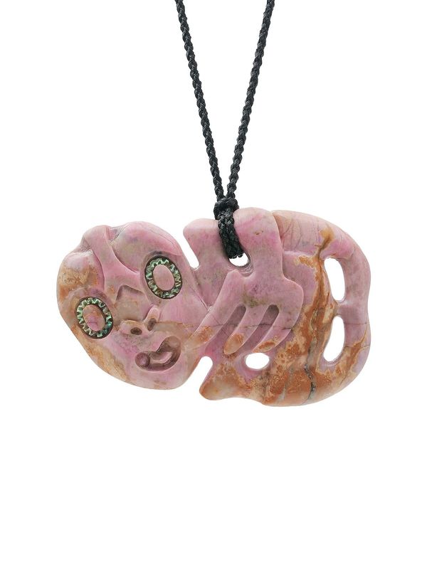Moko Pounamu Tiki Genuine NZ Rhodonite Stone  - Maungarei