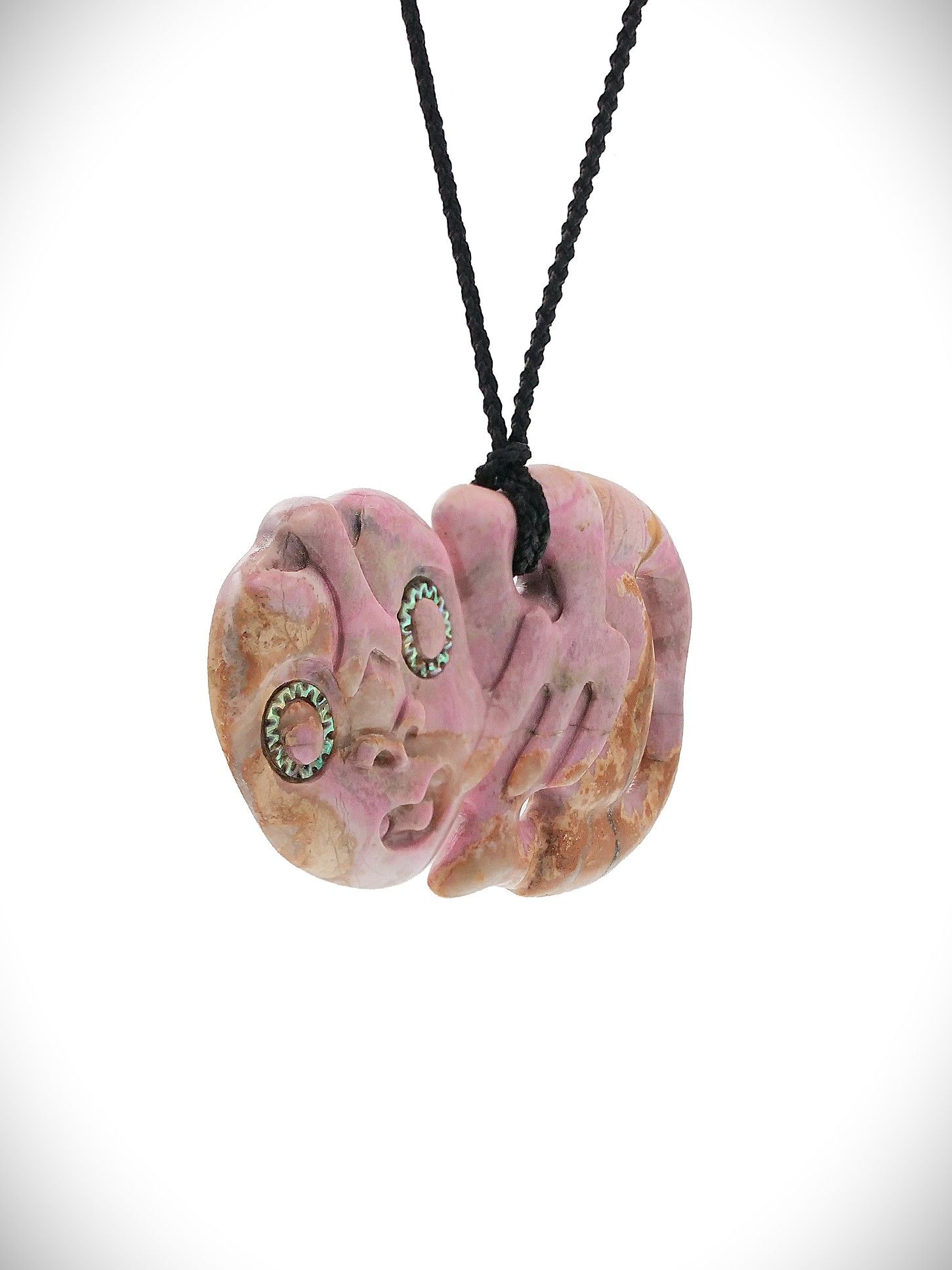 Moko Pounamu Tiki Genuine NZ Rhodonite Stone  - Maungarei