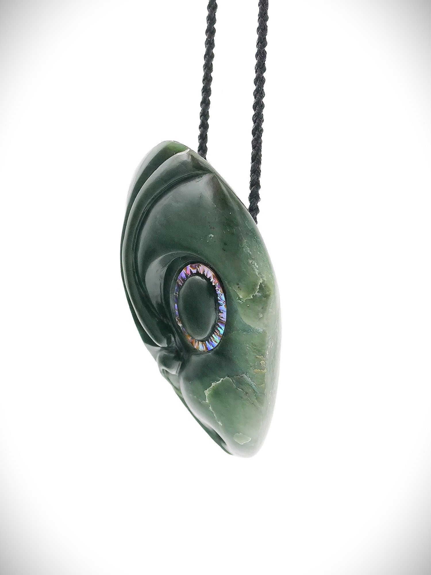 Moko Pounamu Koruru NZ Genuine Kawakawa  Greenstone - Ohau