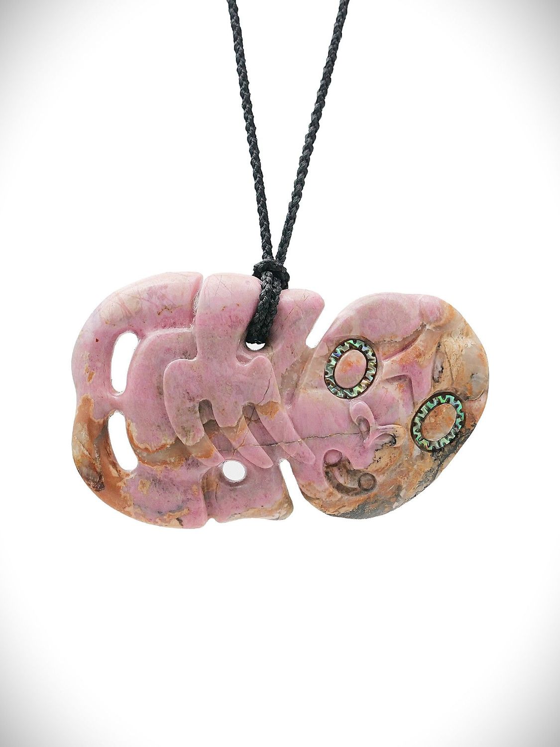 Moko Pounamu Tiki Genuine NZ Rhodonite Stone  - Ohiora