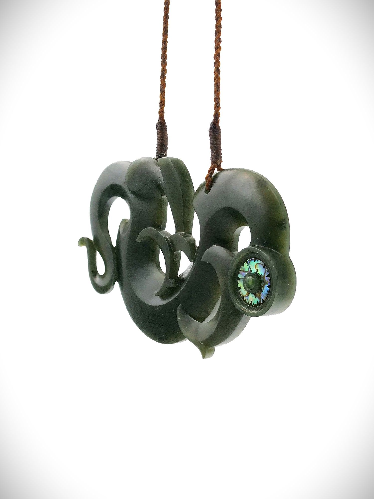 Moko Pounamu Manaia NZ Genuine Kawakawa Greenstone - Ngataringa