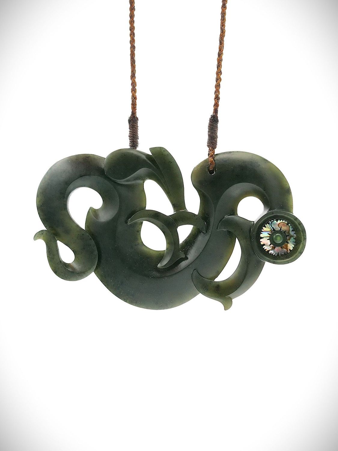 Moko Pounamu Manaia NZ Genuine Kawakawa Greenstone - Ngataringa