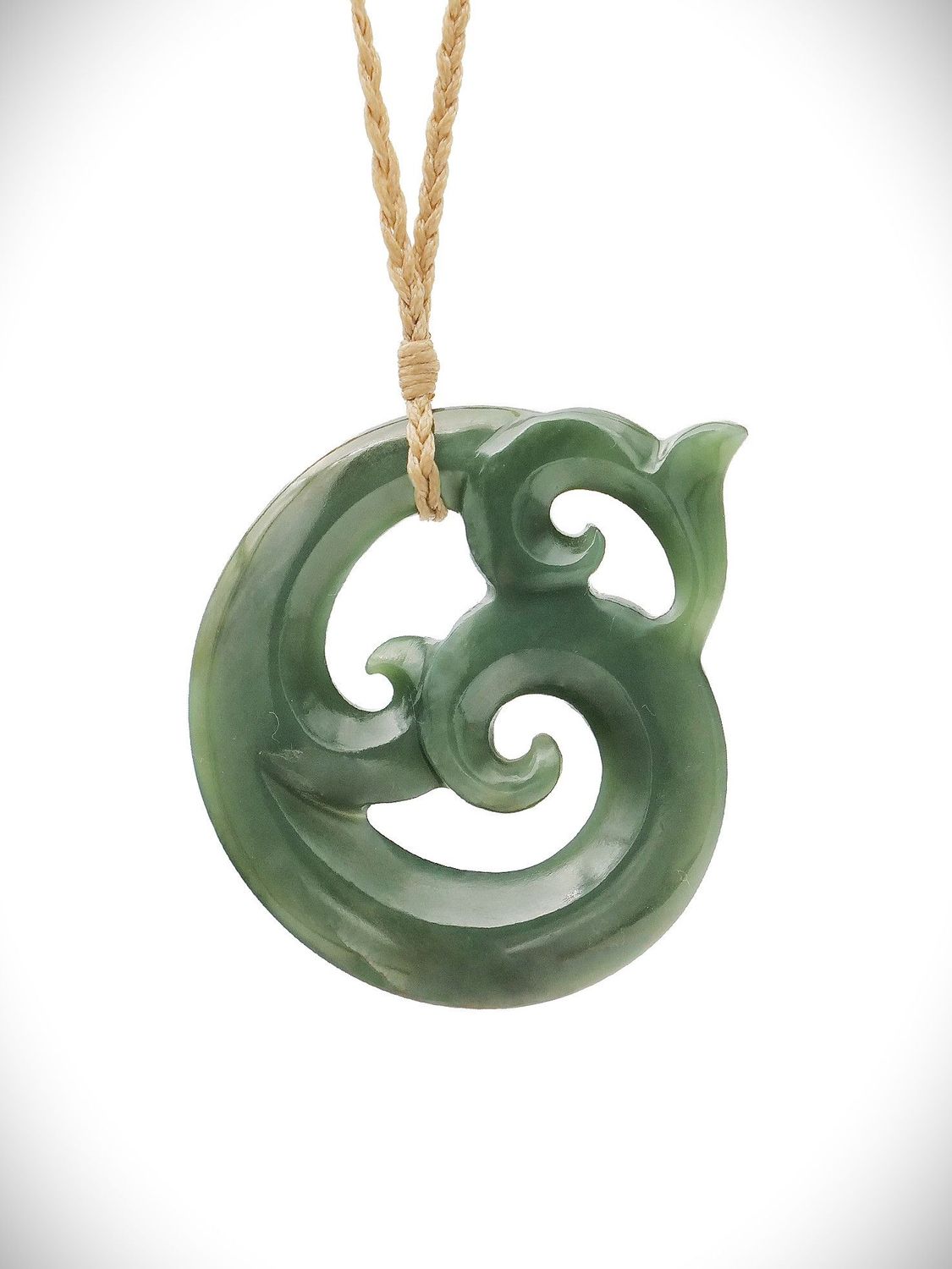 Moko Pounamu Koropepe NZ Genuine Inanga Greenstone - Motuoapa