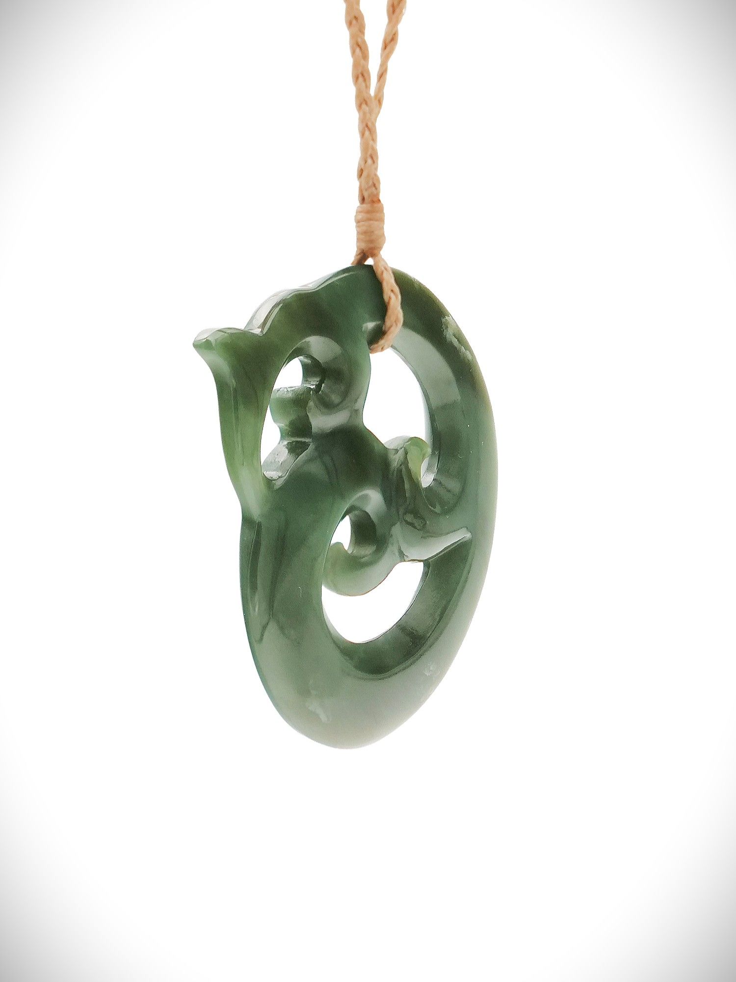 Moko Pounamu Koropepe NZ Genuine Inanga Greenstone - Motuoapa